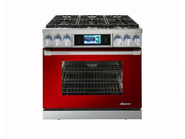 Discovery iQ™ 36-inch Dual-Fuel Range in DacorMatch™ 